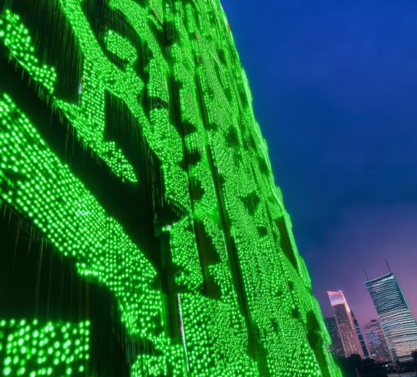 上海楼体广告规划图纸中的 lime灯，数字时代的创新与艺术表达