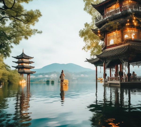 探索西湖,广告与文化交融的美学之旅 探索西湖,广告与文化交融的美学之旅